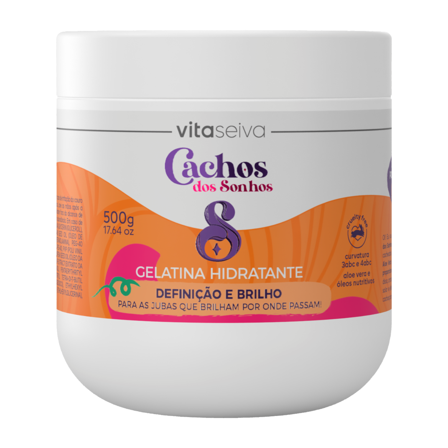 Gelatina Capilar Cachos dos Sonhos Vita Seiva 500g