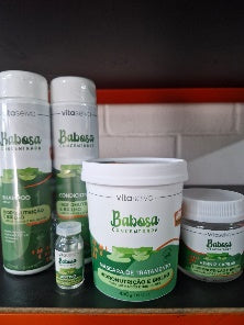 KIT BABOSA C/ SHAMPOO + CONDICIONADOR + MASCARA + ADITIVO + VERNIZ NAT