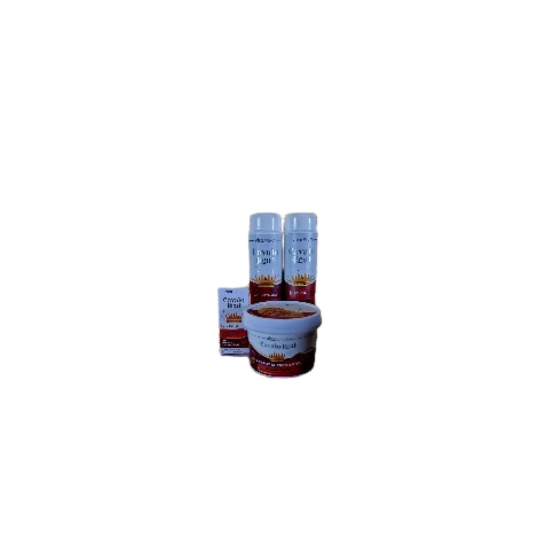 KIT CAVALO REAL C/ ÓLEO RICINO + CONDICIONADOR + SHAMPOO + BIOTINA / PANTHENOL