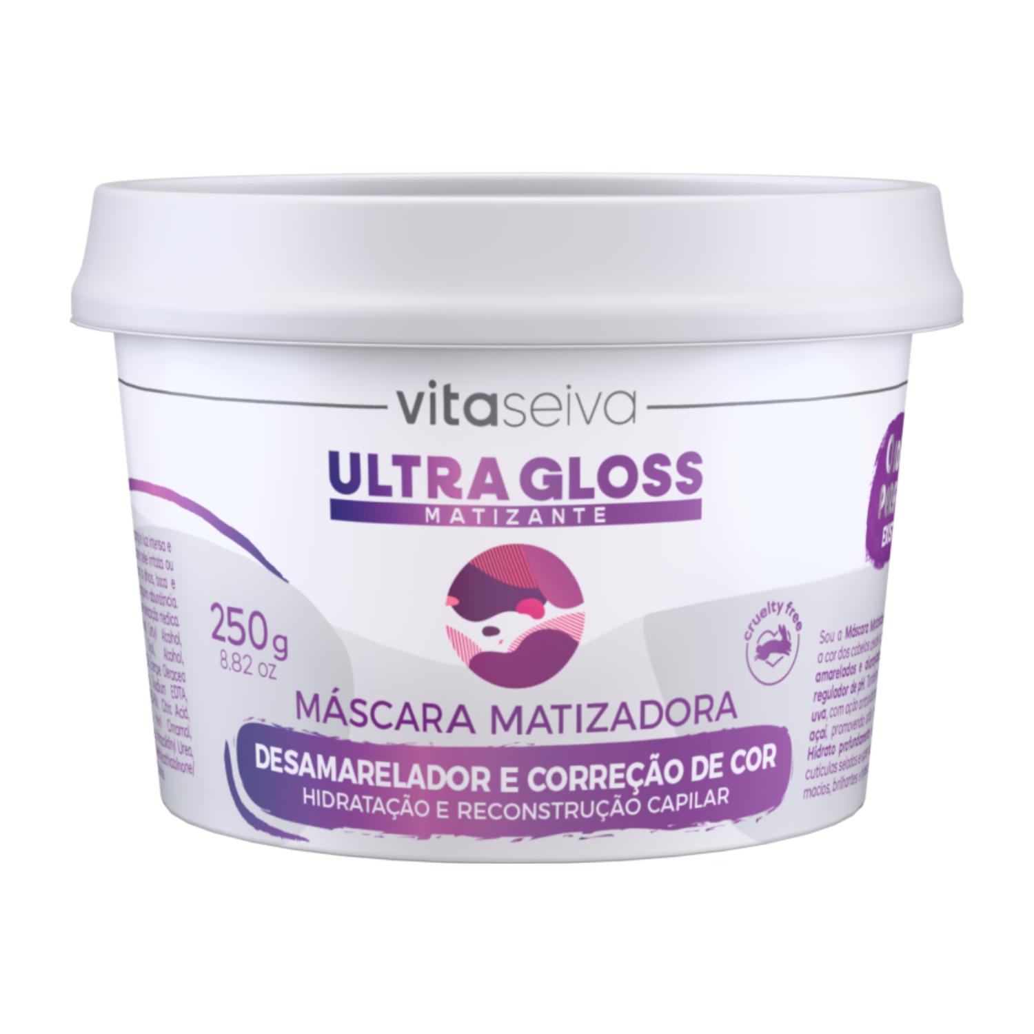 Máscara Capilar Ultra Gloss Matizante Vita Seiva 250g
