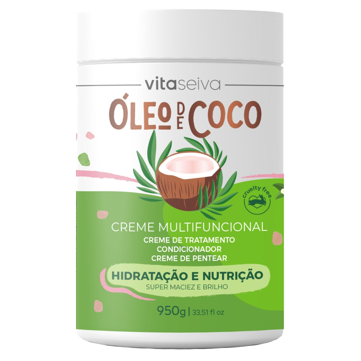 CREME DE PENTEAR ÓLEO DE COCO VITA SEIVA 950g