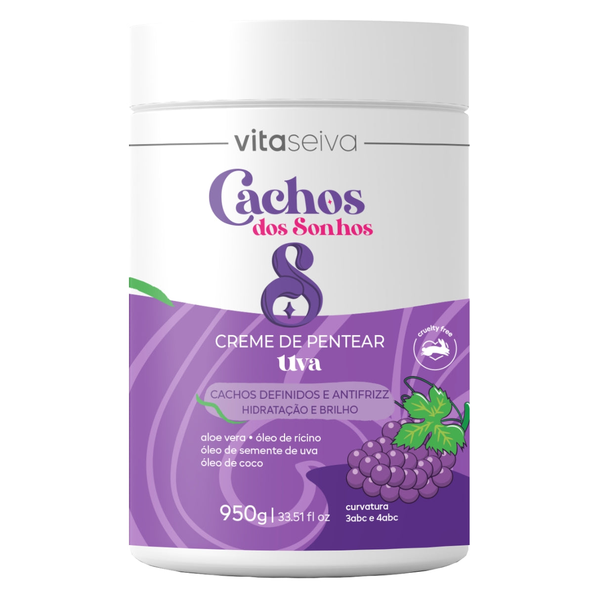 CREME DE PENTEAR UVA CACHOS DOS SONHOS VITA SEIVA 950g